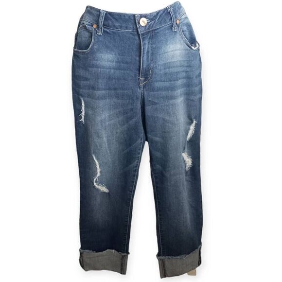 1822 DENIM TAYLOR DISTRESSED CUFFED JEANS SZ.14 EUC - Picture 1 of 6